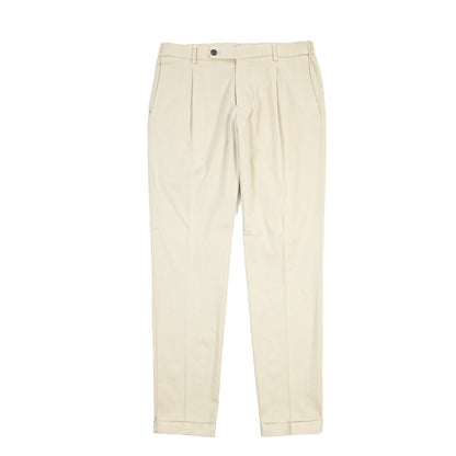BERWICH “XRETRO LONG-GD” リヨセル混コットン ワンタックパンツ ベージュ(sabbia1217) 46 | GUARDAROBA MILANO OFFICIAL STORE