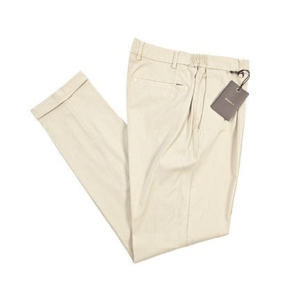 BERWICH “XRETRO LONG-GD” リヨセル混コットン ワンタックパンツ ベージュ(sabbia1217) 46 | GUARDAROBA MILANO OFFICIAL STORE