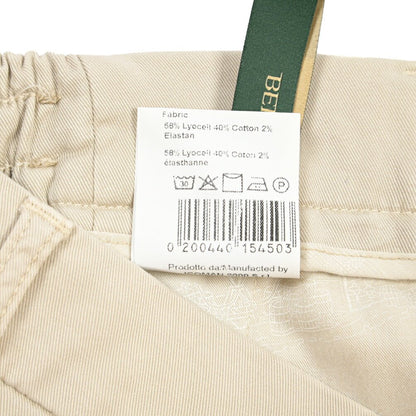 BERWICH “XRETRO LONG-GD” リヨセル混コットン ワンタックパンツ ベージュ(sabbia1217) 46 | GUARDAROBA MILANO OFFICIAL STORE