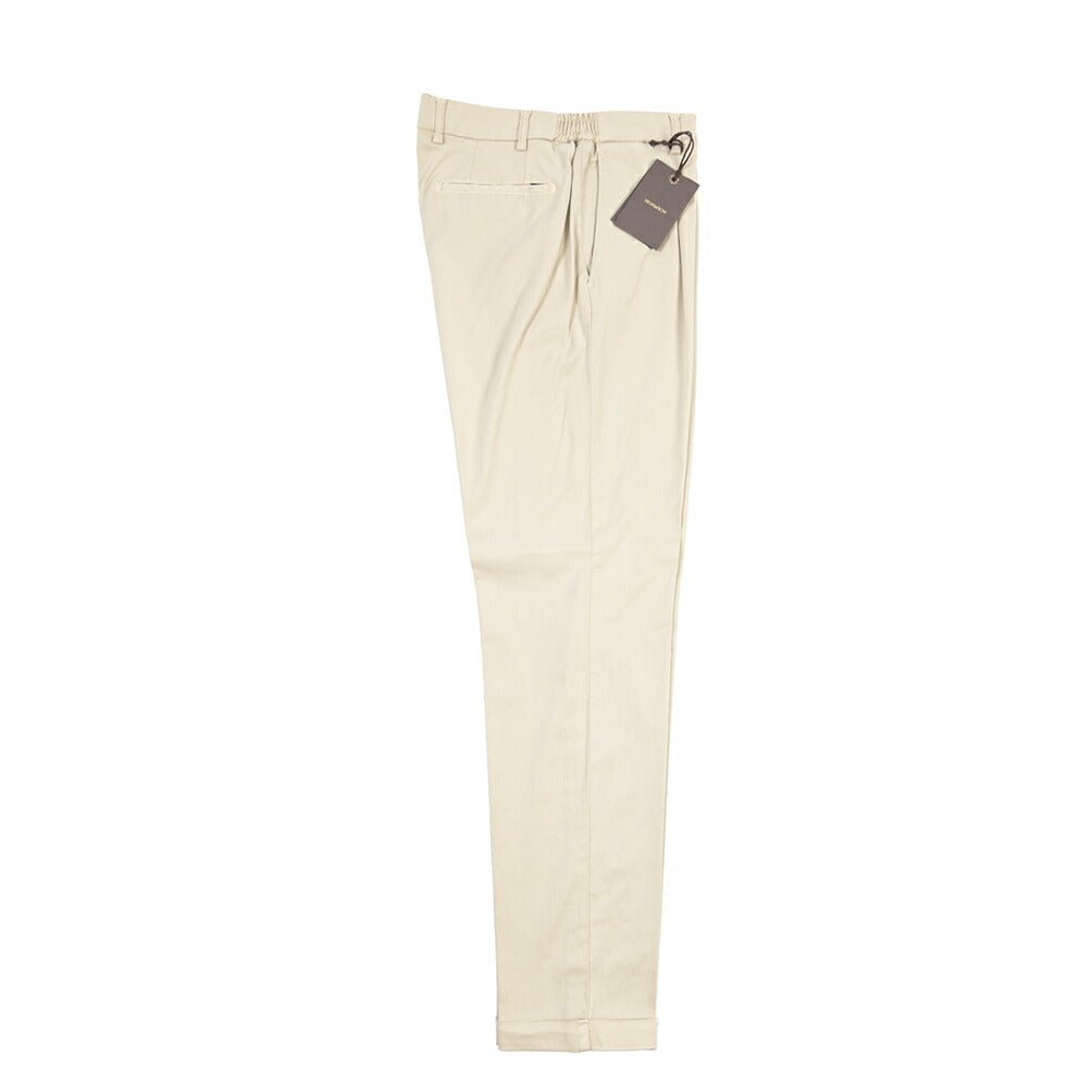BERWICH “XRETRO LONG-GD” リヨセル混コットン ワンタックパンツ ベージュ(sabbia1217) 46 | GUARDAROBA MILANO OFFICIAL STORE