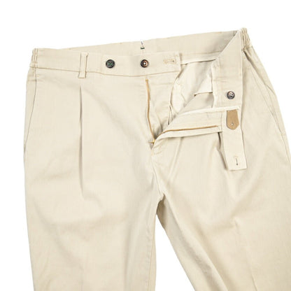 BERWICH “XRETRO LONG-GD” リヨセル混コットン ワンタックパンツ ベージュ(sabbia1217) 46 | GUARDAROBA MILANO OFFICIAL STORE