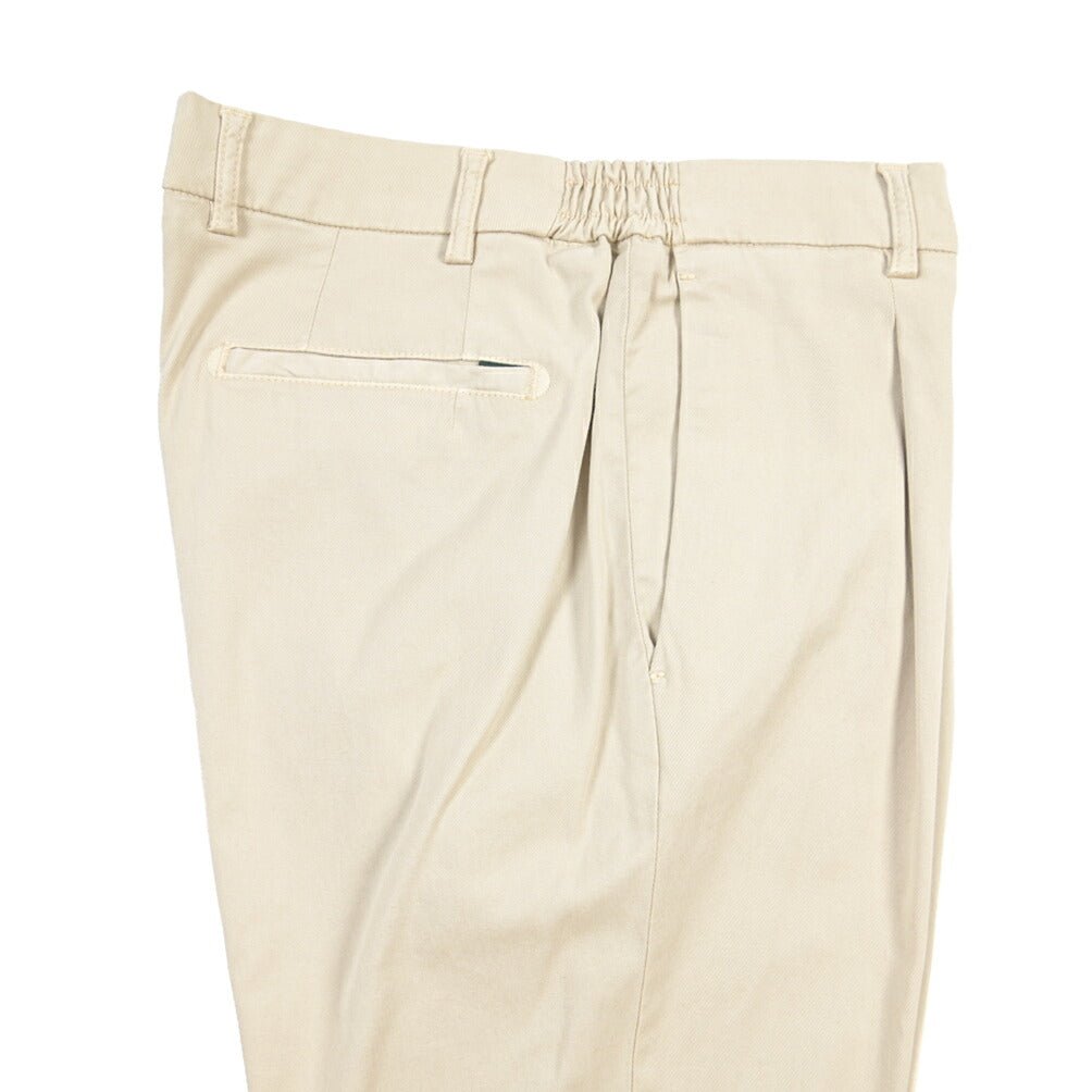 BERWICH “XRETRO LONG-GD” リヨセル混コットン ワンタックパンツ ベージュ(sabbia1217) 46 | GUARDAROBA MILANO OFFICIAL STORE