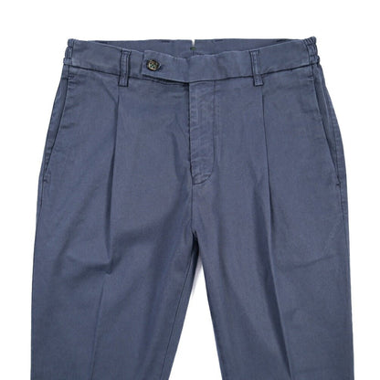 BERWICH “XRETRO LONG-GD” リヨセル混コットン ワンタックパンツ ネイビー(indigo339) 46 | GUARDAROBA MILANO OFFICIAL STORE