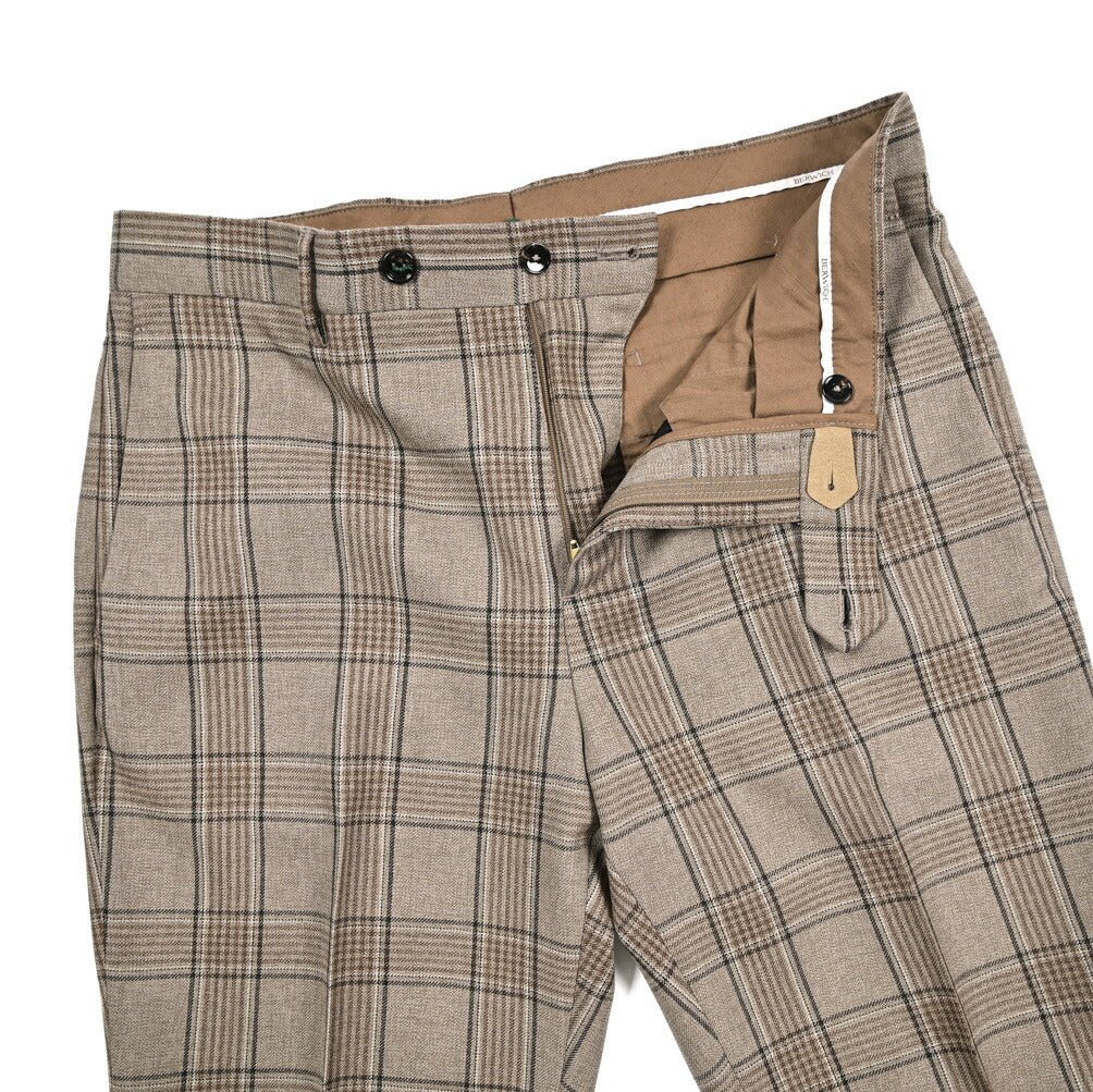 BERWICH “YRETRO” ヴァージンウール100% ノータックスラックス グレージュ(greige) 46 | GUARDAROBA MILANO OFFICIAL STORE