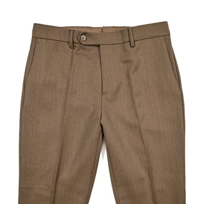 BERWICH “YRETRO” ヴァージンウール100% ノータックスラックス ブラウン(camel) 46 | GUARDAROBA MILANO OFFICIAL STORE