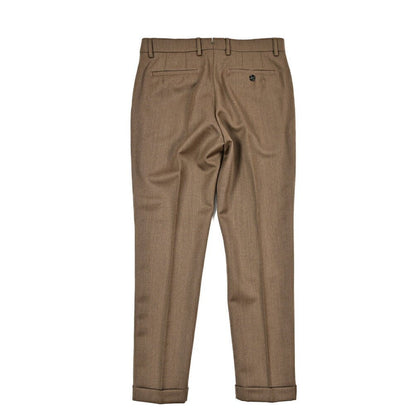 BERWICH “YRETRO” ヴァージンウール100% ノータックスラックス ブラウン(camel) 46 | GUARDAROBA MILANO OFFICIAL STORE