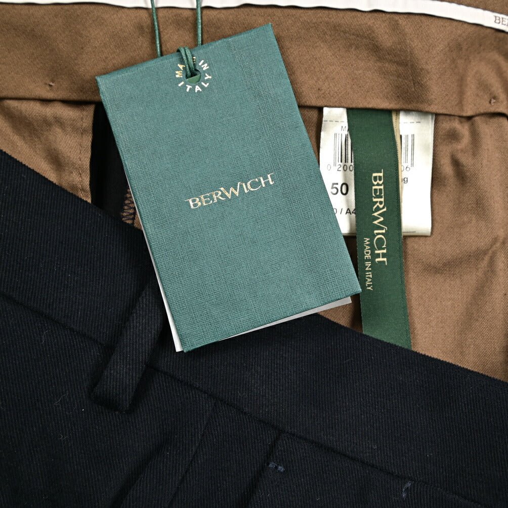 BERWICH "YRETRO" ストレッチコットン ノータックパンツ｜433722-50｜GUARDAROBA MILANO OFFICIAL STORE