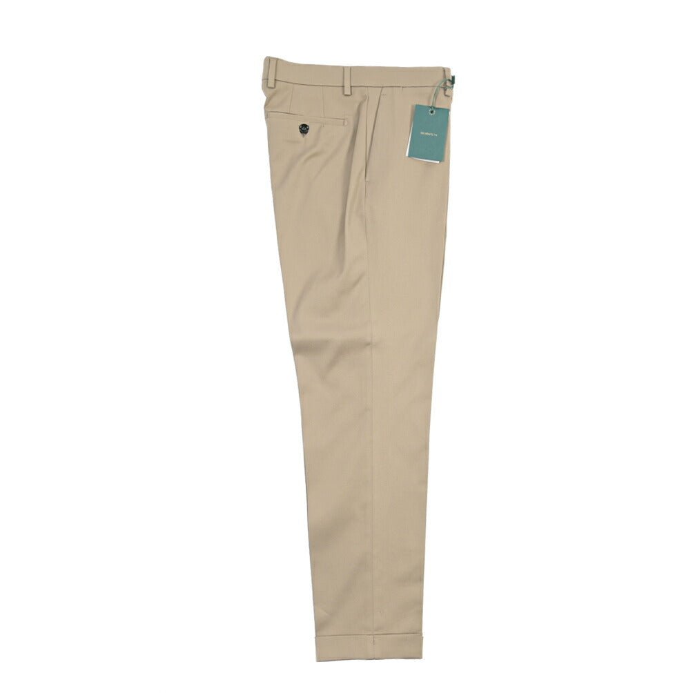 BERWICH “YRETRO” ノータックパンツ ストレッチコットン カーキグリーン(khaki) 46 | GUARDAROBA MILANO OFFICIAL STORE