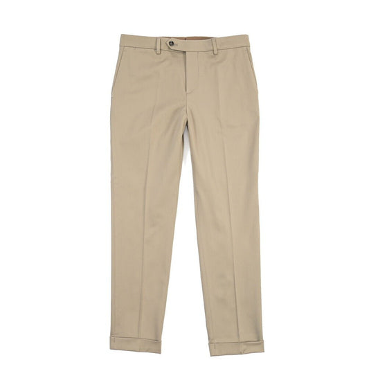 BERWICH “YRETRO” ノータックパンツ ストレッチコットン カーキグリーン(khaki) 46 | GUARDAROBA MILANO OFFICIAL STORE