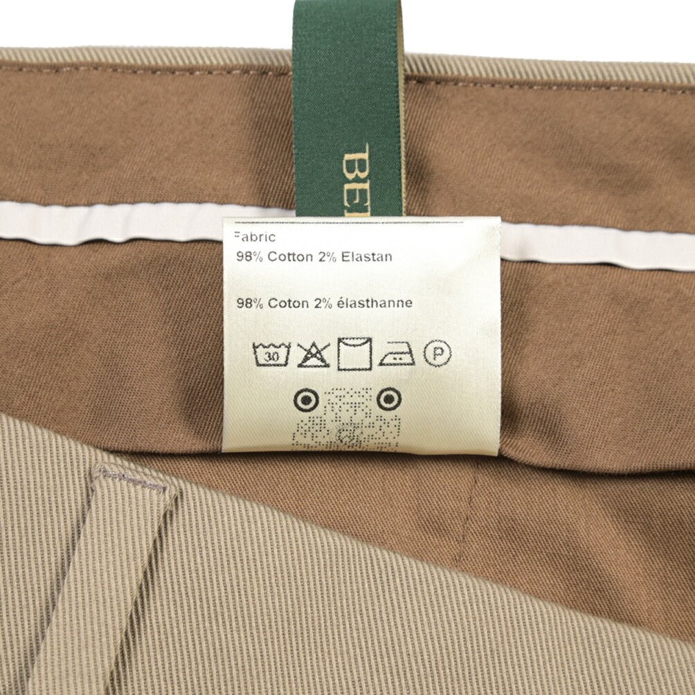 BERWICH “YRETRO” ノータックパンツ ストレッチコットン カーキグリーン(khaki) 46 | GUARDAROBA MILANO OFFICIAL STORE