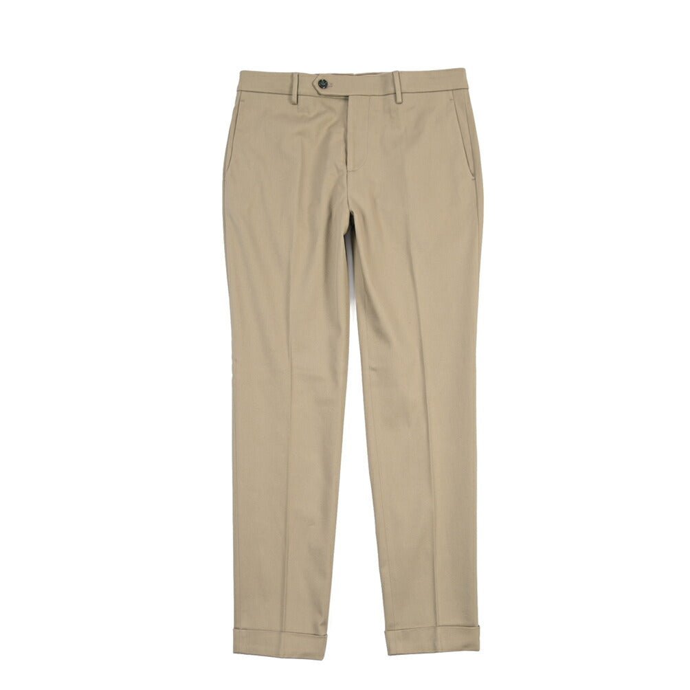 BERWICH “YRETRO” ノータックパンツ ストレッチコットン カーキグリーン(khaki) 46 | GUARDAROBA MILANO OFFICIAL STORE