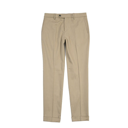 BERWICH “YRETRO” ノータックパンツ ストレッチコットン カーキグリーン(khaki) 46 | GUARDAROBA MILANO OFFICIAL STORE
