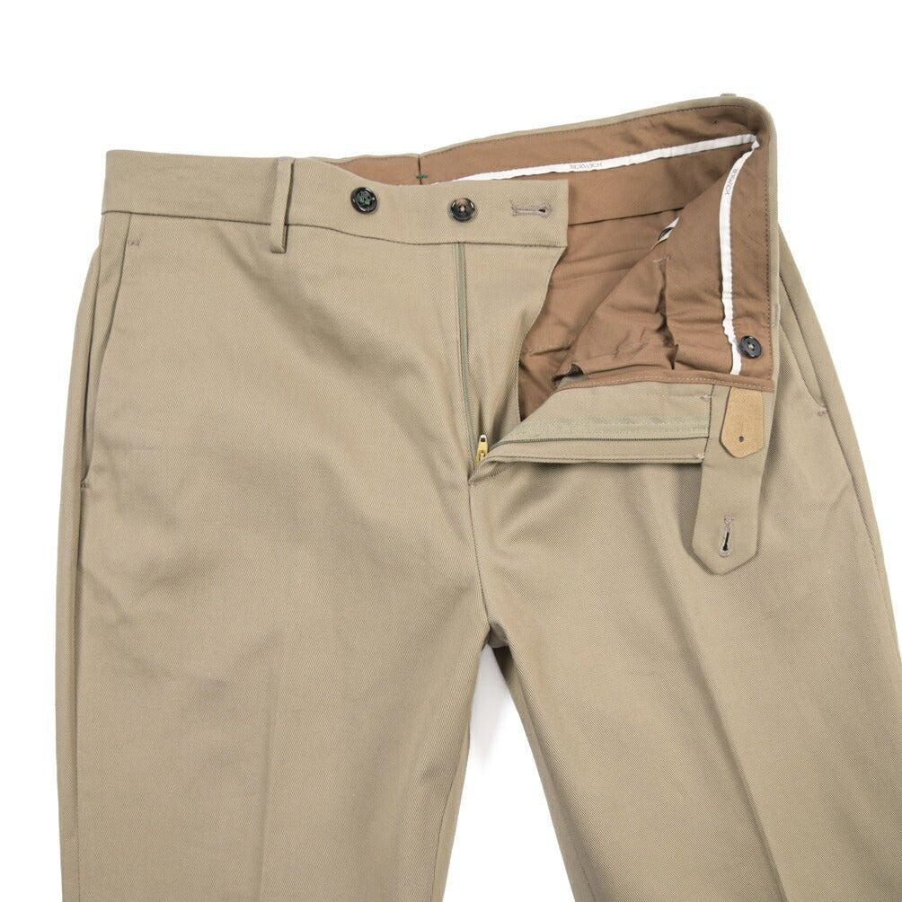 BERWICH “YRETRO” ノータックパンツ ストレッチコットン カーキグリーン(khaki) 46 | GUARDAROBA MILANO OFFICIAL STORE