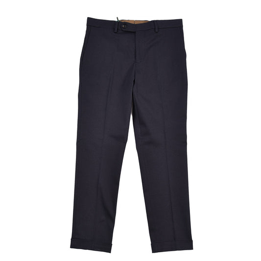 BERWICH “YRETRO” ストレッチコットン ノータックチノパンツ ネイビー(navy) 46 | GUARDAROBA MILANO OFFICIAL STORE