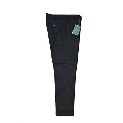 BERWICH “YRETRO” ストレッチコットン ノータックパンツ ネイビー(navy) 46 | GUARDAROBA MILANO OFFICIAL STORE