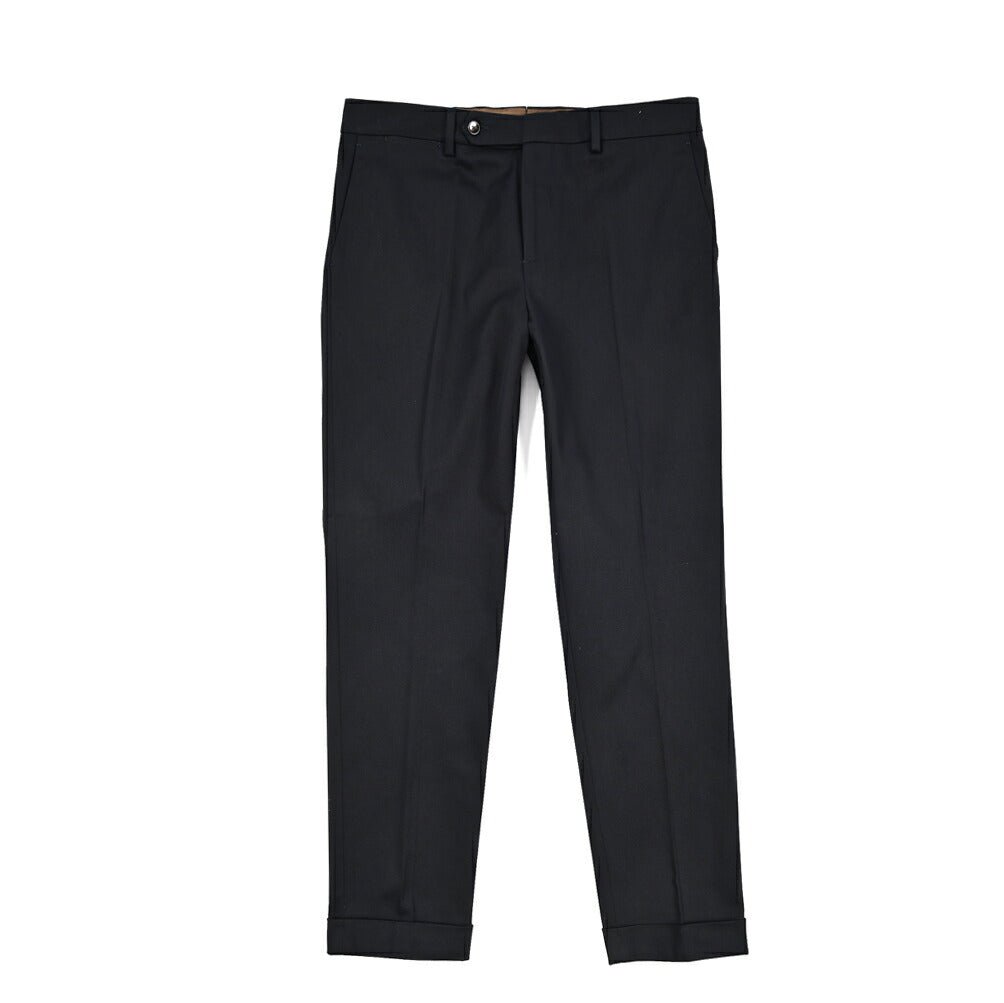 BERWICH “YRETRO” ストレッチコットン ノータックパンツ ネイビー(navy) 46 | GUARDAROBA MILANO OFFICIAL STORE