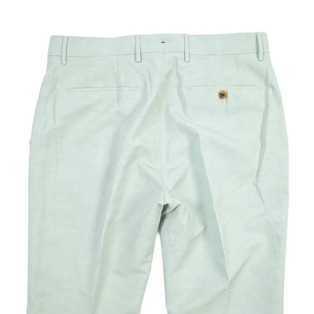 BERWICH “YRETRO” リネン混コットン ノータックパンツ グリーン(lt green) 48 | GUARDAROBA MILANO OFFICIAL STORE