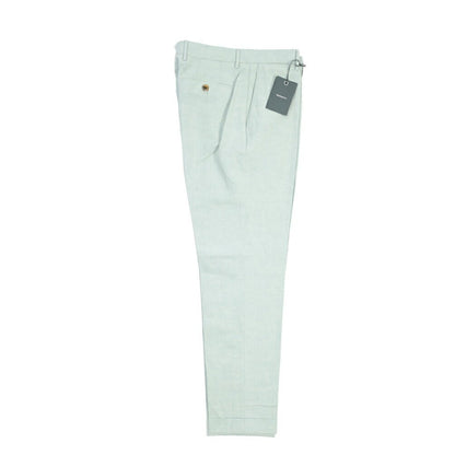 BERWICH “YRETRO” リネン混コットン ノータックパンツ グリーン(lt green) 48 | GUARDAROBA MILANO OFFICIAL STORE