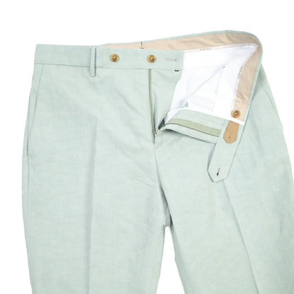 BERWICH “YRETRO” リネン混コットン ノータックパンツ グリーン(lt green) 48 | GUARDAROBA MILANO OFFICIAL STORE