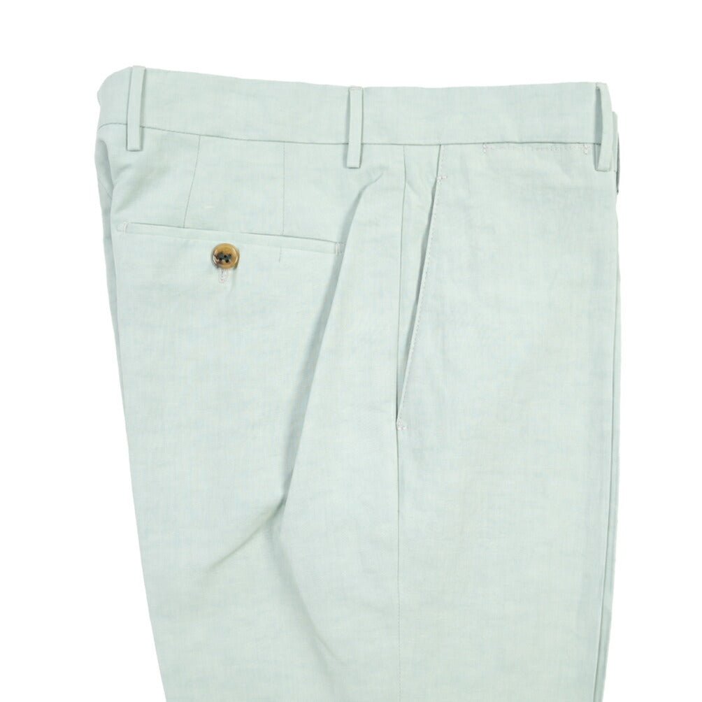 BERWICH “YRETRO” リネン混コットン ノータックパンツ グリーン(lt green) 48 | GUARDAROBA MILANO OFFICIAL STORE