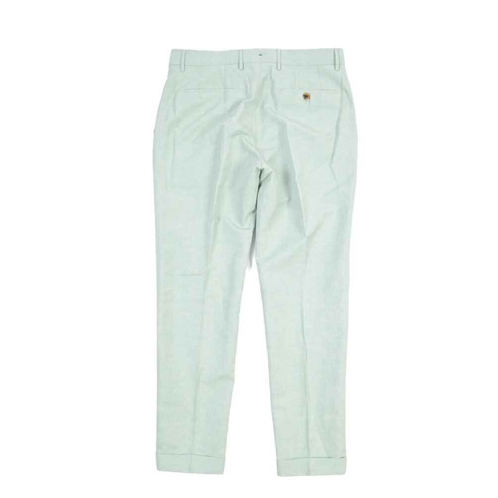 BERWICH “YRETRO” リネン混コットン ノータックパンツ グリーン(lt green) 48 | GUARDAROBA MILANO OFFICIAL STORE