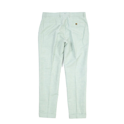 BERWICH “YRETRO” リネン混コットン ノータックパンツ グリーン(lt green) 48 | GUARDAROBA MILANO OFFICIAL STORE
