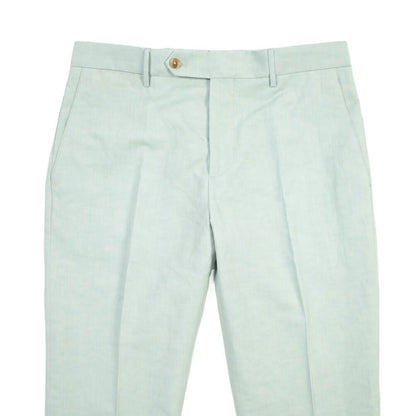 BERWICH “YRETRO” リネン混コットン ノータックパンツ グリーン(lt green) 48 | GUARDAROBA MILANO OFFICIAL STORE