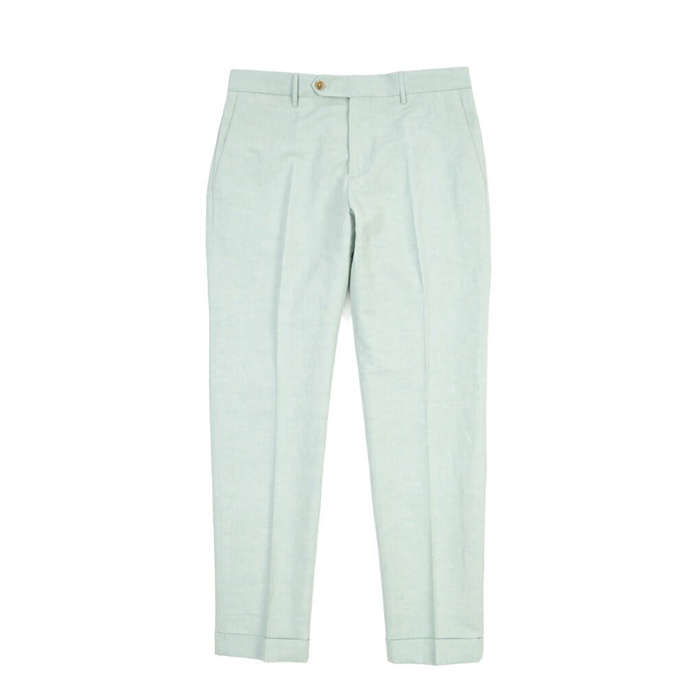 BERWICH “YRETRO” リネン混コットン ノータックパンツ グリーン(lt green) 48 | GUARDAROBA MILANO OFFICIAL STORE