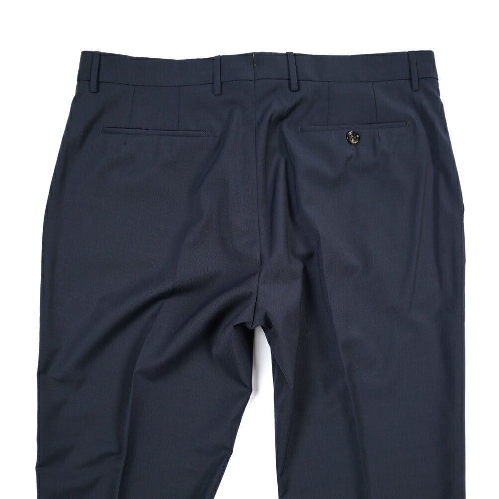 BERWICH “YRETRO” ストレッチウール ノータックスラックス ネイビー(navy) 52 | GUARDAROBA MILANO OFFICIAL STORE