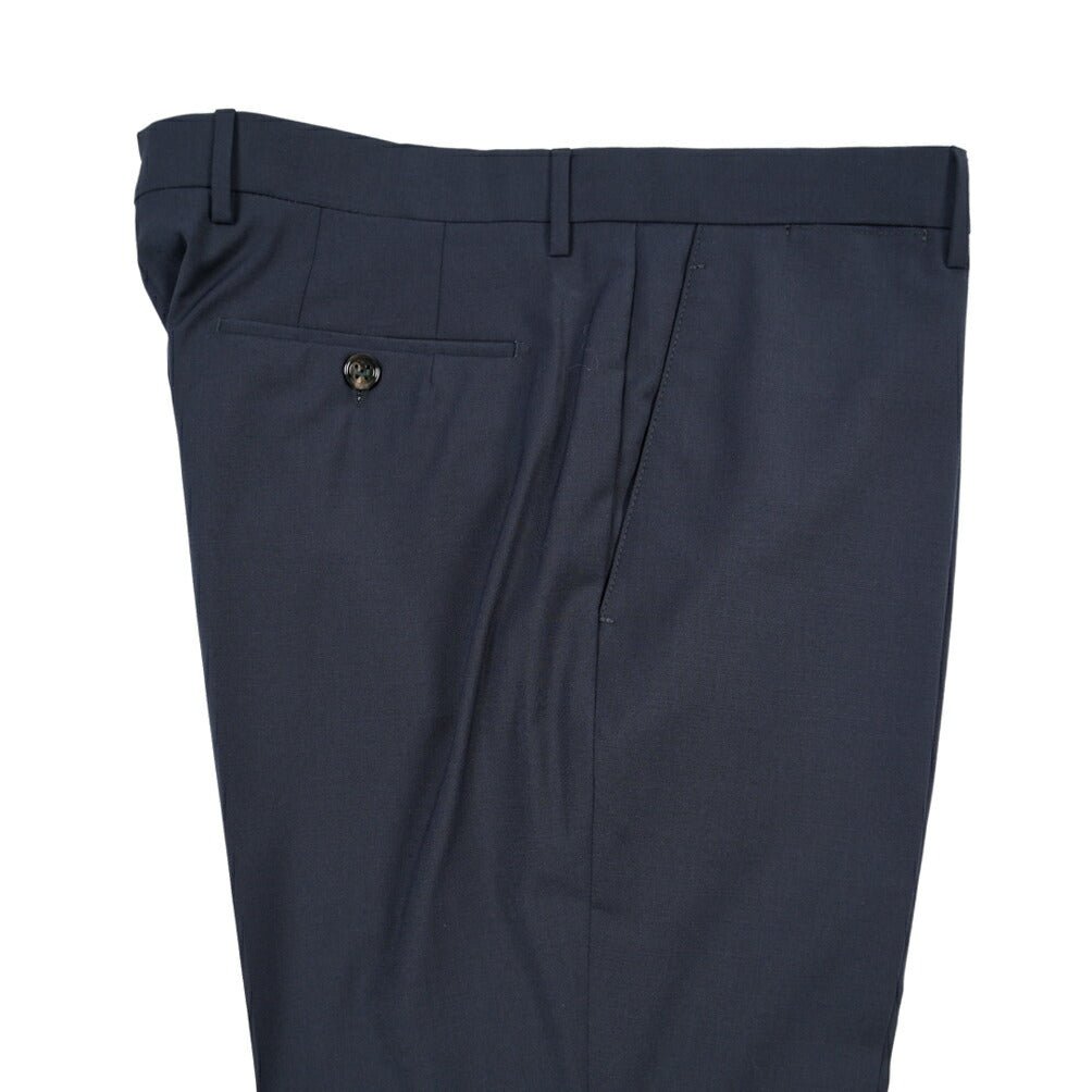 BERWICH “YRETRO” ストレッチウール ノータックスラックス ネイビー(navy) 52 | GUARDAROBA MILANO OFFICIAL STORE