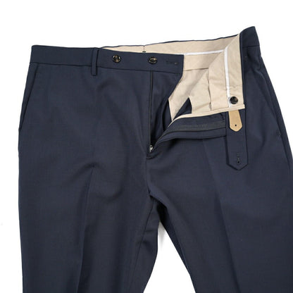 BERWICH “YRETRO” ストレッチウール ノータックスラックス ネイビー(navy) 52 | GUARDAROBA MILANO OFFICIAL STORE