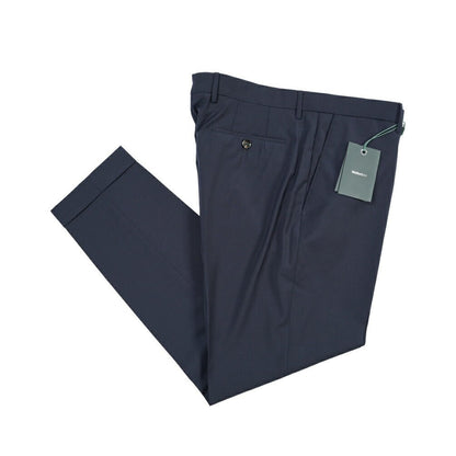 BERWICH “YRETRO” ストレッチウール ノータックスラックス ネイビー(navy) 52 | GUARDAROBA MILANO OFFICIAL STORE