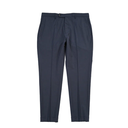 BERWICH “YRETRO” ストレッチウール ノータックスラックス ネイビー(navy) 52 | GUARDAROBA MILANO OFFICIAL STORE