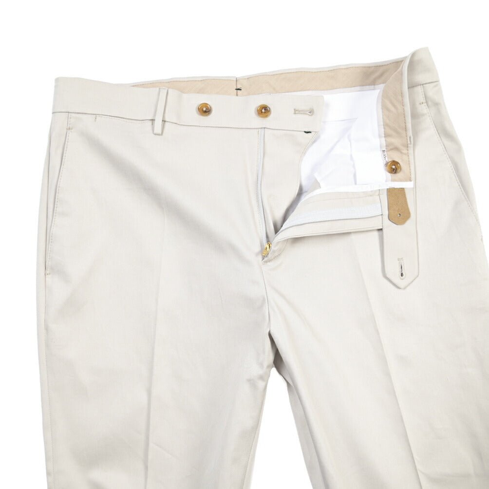 BERWICH “YRETRO” ストレッチコットン ノータックチノパンツ ライトグレー(ice) 50 | GUARDAROBA MILANO OFFICIAL STORE