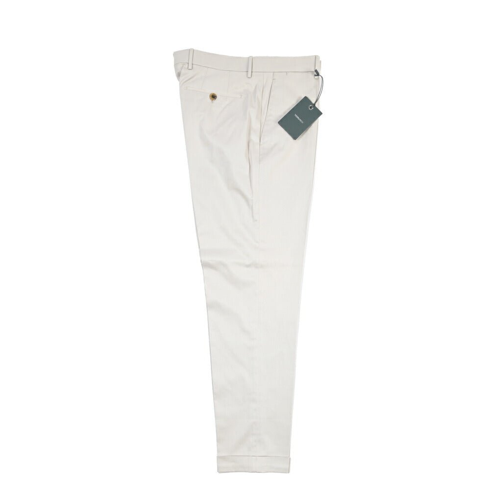 BERWICH “YRETRO” ストレッチコットン ノータックチノパンツ ライトグレー(ice) 50 | GUARDAROBA MILANO OFFICIAL STORE