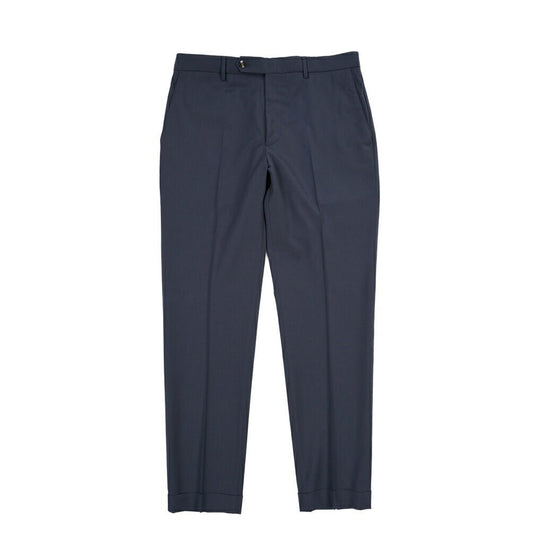 BERWICH “YRETRO” ストレッチウール ノータックスラックス ネイビー(navy) 48 | GUARDAROBA MILANO OFFICIAL STORE
