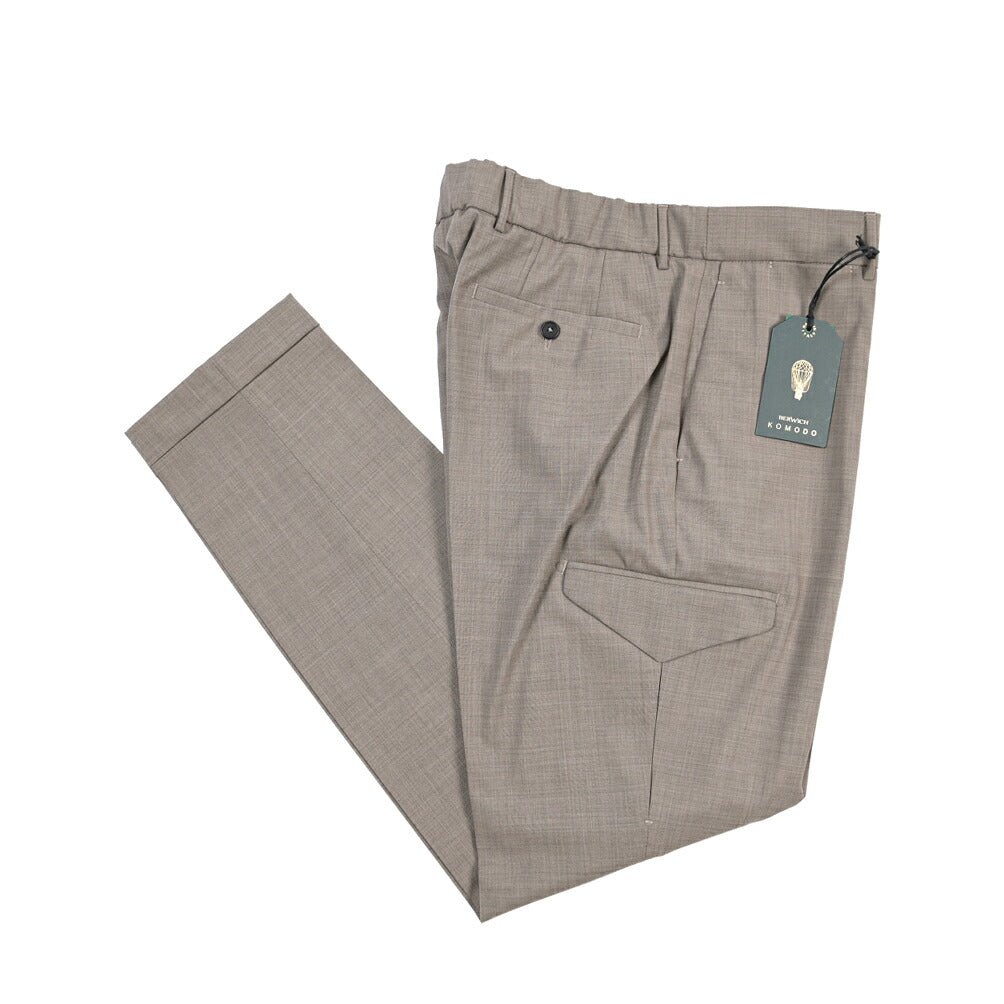 BERWICH “YRETRO CARGO” ストレッチウール カーゴスラックス グレージュ(greige) 48 | GUARDAROBA MILANO OFFICIAL STORE