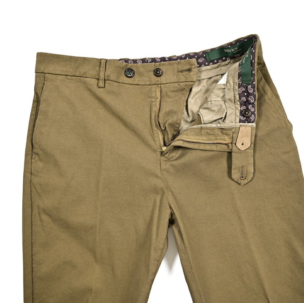 BERWICH "YRETRO - GD" ライクラ混コットン ノータックチノパンツ｜433836-46｜GUARDAROBA MILANO OFFICIAL STORE