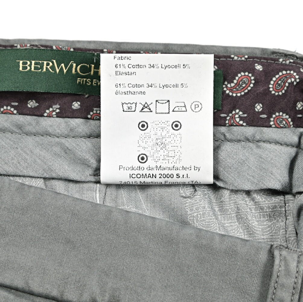 新春セール｜BERWICH "YRETRO - GD" リヨセル混コットン ノータックチノパンツ｜433858-46｜GUARDAROBA MILANO OFFICIAL STORE