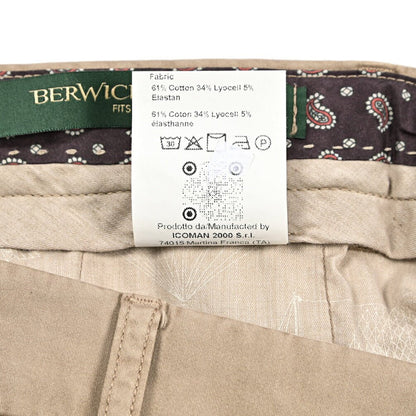 BERWICH "YRETRO - GD" リヨセル混コットン ノータックチノパンツ｜434022-50｜GUARDAROBA MILANO OFFICIAL STORE