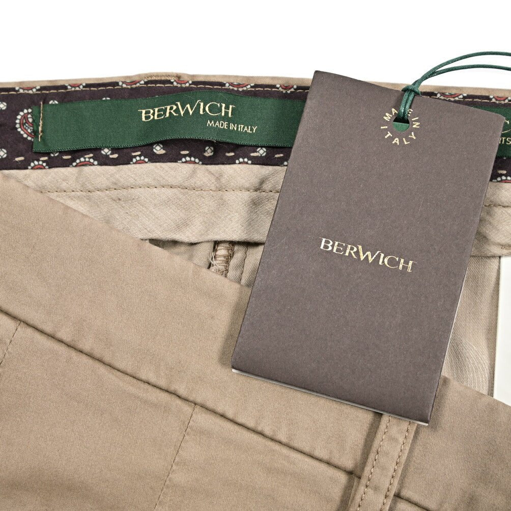 BERWICH "YRETRO - GD" リヨセル混コットン ノータックチノパンツ｜434022-50｜GUARDAROBA MILANO OFFICIAL STORE