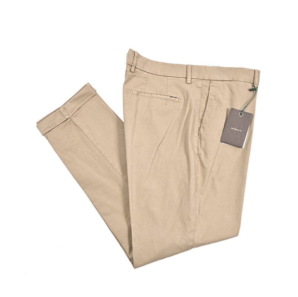 BERWICH "YRETRO - GD" リヨセル混コットン ノータックチノパンツ｜434022-50｜GUARDAROBA MILANO OFFICIAL STORE