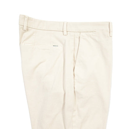 BERWICH “YRETRO-GD” ストレッチコットン ノータックチノパンツ オフホワイト(latte802) 44 | GUARDAROBA MILANO OFFICIAL STORE