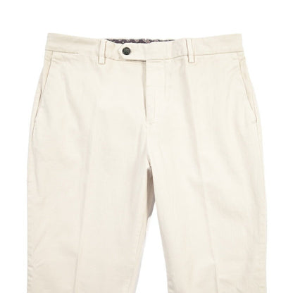 BERWICH “YRETRO-GD” ストレッチコットン ノータックチノパンツ オフホワイト(latte802) 44 | GUARDAROBA MILANO OFFICIAL STORE