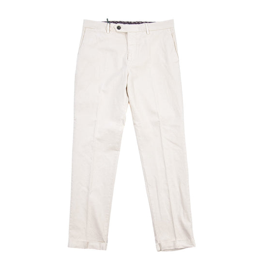 BERWICH “YRETRO-GD” ストレッチコットン ノータックチノパンツ オフホワイト(latte802) 48 | GUARDAROBA MILANO OFFICIAL STORE