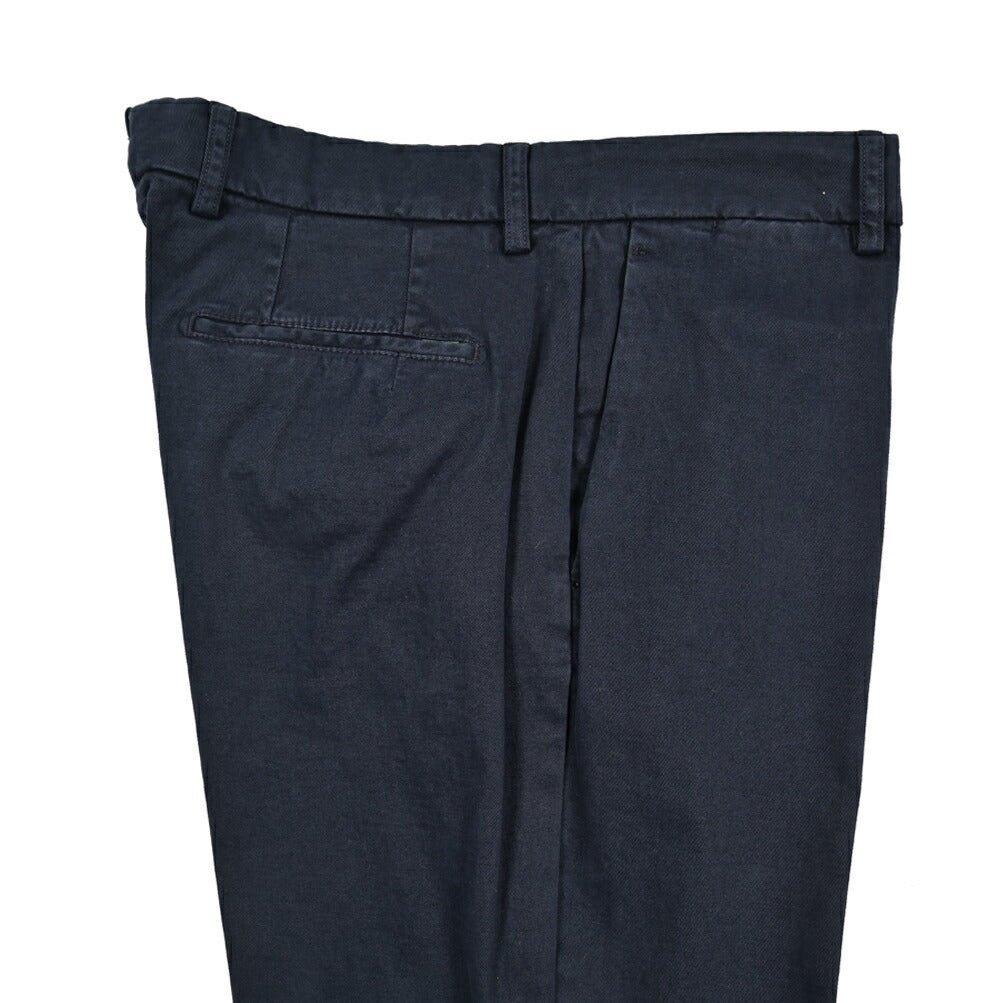 BERWICH “YRETRO - GD” ストレッチコットン ノータックチノパンツ ネイビー(navy665) 44 | GUARDAROBA MILANO OFFICIAL STORE