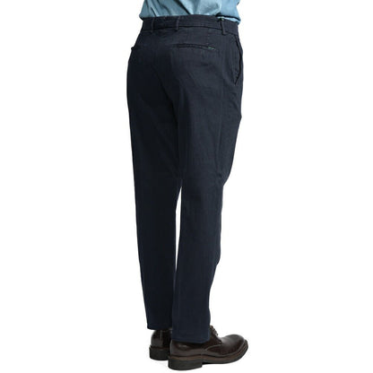 BERWICH “YRETRO - GD” ストレッチコットン ノータックチノパンツ ネイビー(navy665) 44 | GUARDAROBA MILANO OFFICIAL STORE