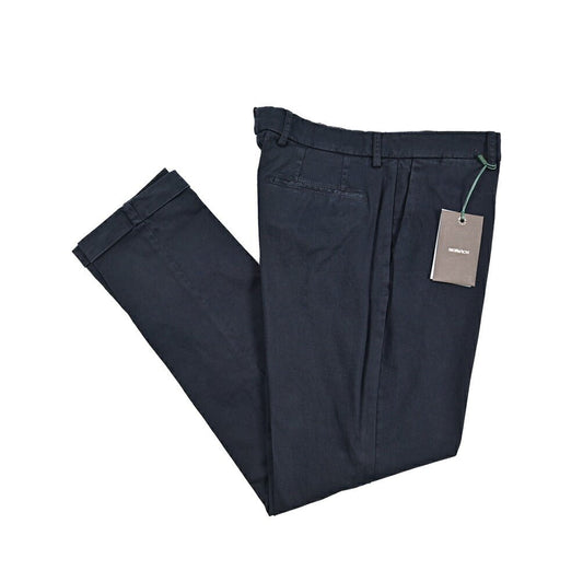 BERWICH “YRETRO - GD” ストレッチコットン ノータックチノパンツ ネイビー(navy665) 44 | GUARDAROBA MILANO OFFICIAL STORE