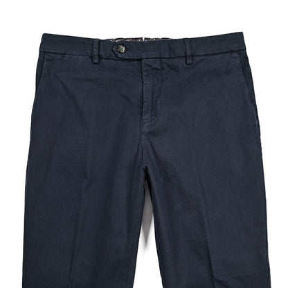 BERWICH “YRETRO - GD” ストレッチコットン ノータックチノパンツ ネイビー(navy665) 44 | GUARDAROBA MILANO OFFICIAL STORE