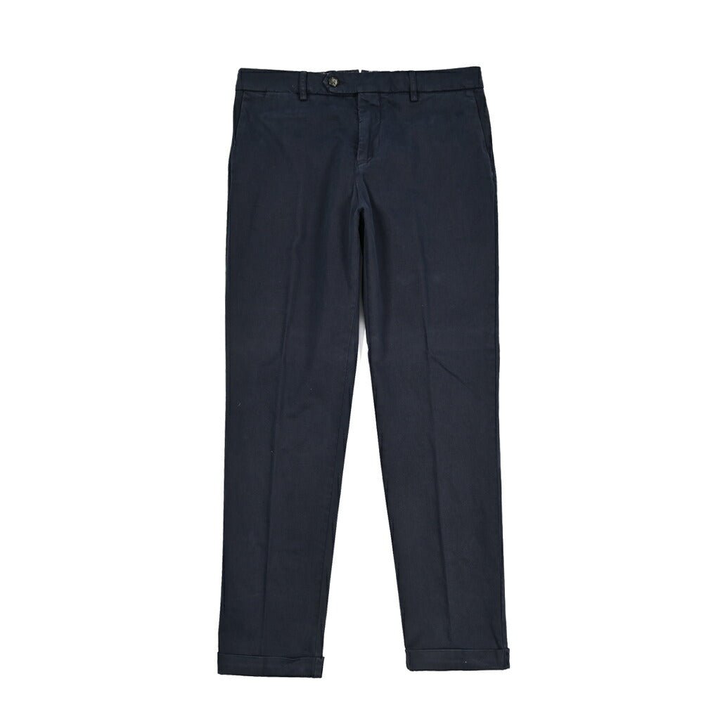 BERWICH “YRETRO - GD” ストレッチコットン ノータックチノパンツ ネイビー(navy665) 44 | GUARDAROBA MILANO OFFICIAL STORE